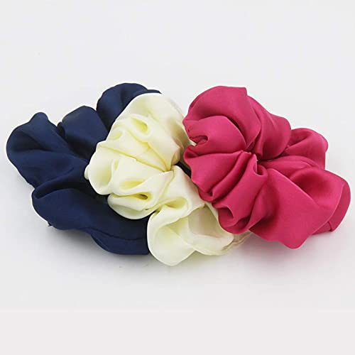 Belicia Satin Hair Scrunchies Elastic Hair Ties Pack of 12pcs Solid Color Hair Bobbles Soft Elastic Rubber Band Women Ponytail Holders Accessories - Image 4
