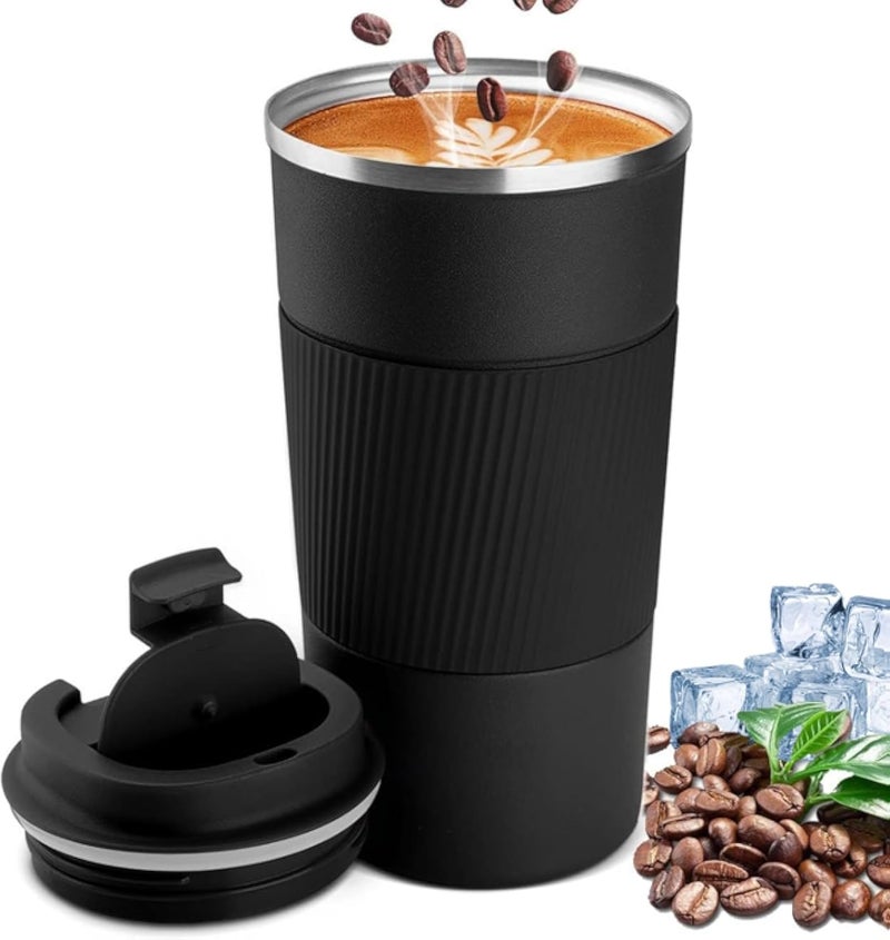 NecomiÂ® Travel Coffee Mug 510ml, Vacuum Insulated Travel Coffee Mug Stainless Steel Coffee Tumbler for Home Office Outdoor Works Great for Ice Drinks and Hot Beverage