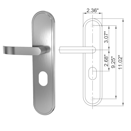 VIZ-PRO Lever Handles for Hinge Left Steel Security Doors - Image 2