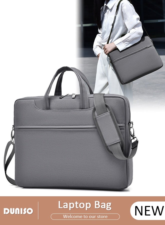 DUNISO 15.6 Inch Laptop Bag Lightweight Computer Bag Travel Business Handbag Briefcase Water Resistance Shoulder Messenger Bag for Men and Women Work Office - Image 1
