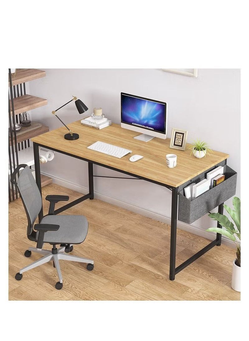 AGD Modern And Simple Computer Desk Labtop Table 100cm Home Office Workstation Writing Study Desk With Storage Bag  - Image 1