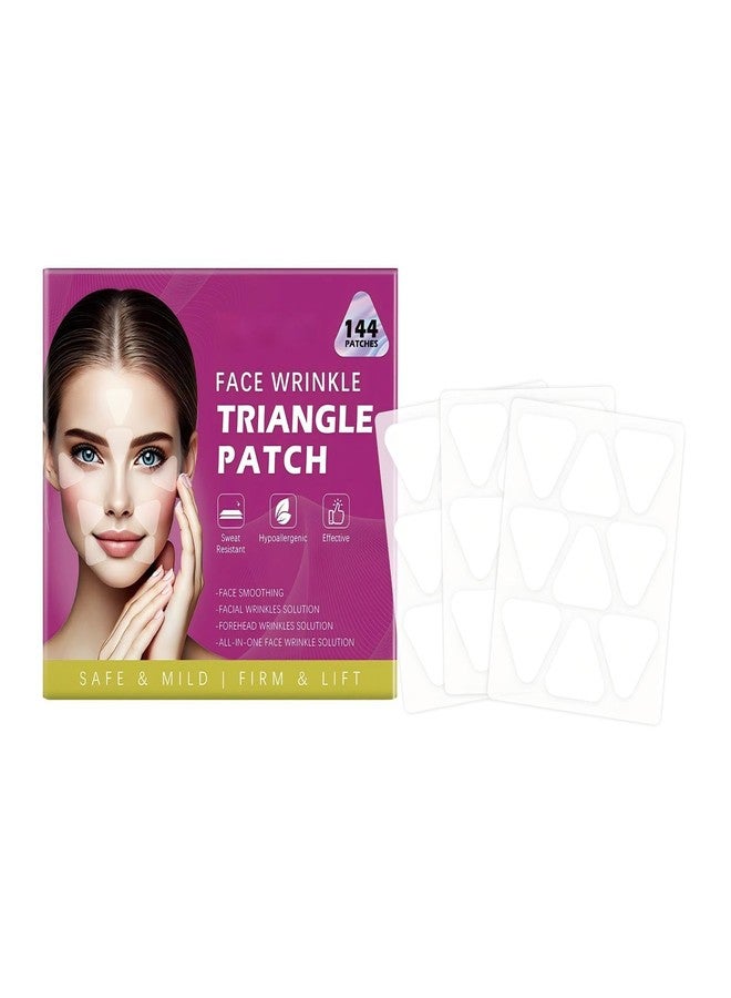 Rhostry Facial Wrinkle Patches Overnight, Anti Wrinkle Face Patches for Forehead, Under Eye & Smile Lines, Invisible Ultra Thin Skin Smoothing Patches, Gentle Adhesive, 144 Pcs
