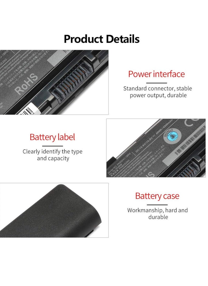 Generic Replacement Battery PA5025U-1BRS PA5024U-1BRS PA5026U-1BRS PABAS260 PA5023U-1BRS PA5109U-1BRS for Toshiba Satellite S855 C855 C850 P850 L855 C800 (10.8V48 Wh)  - Image 4