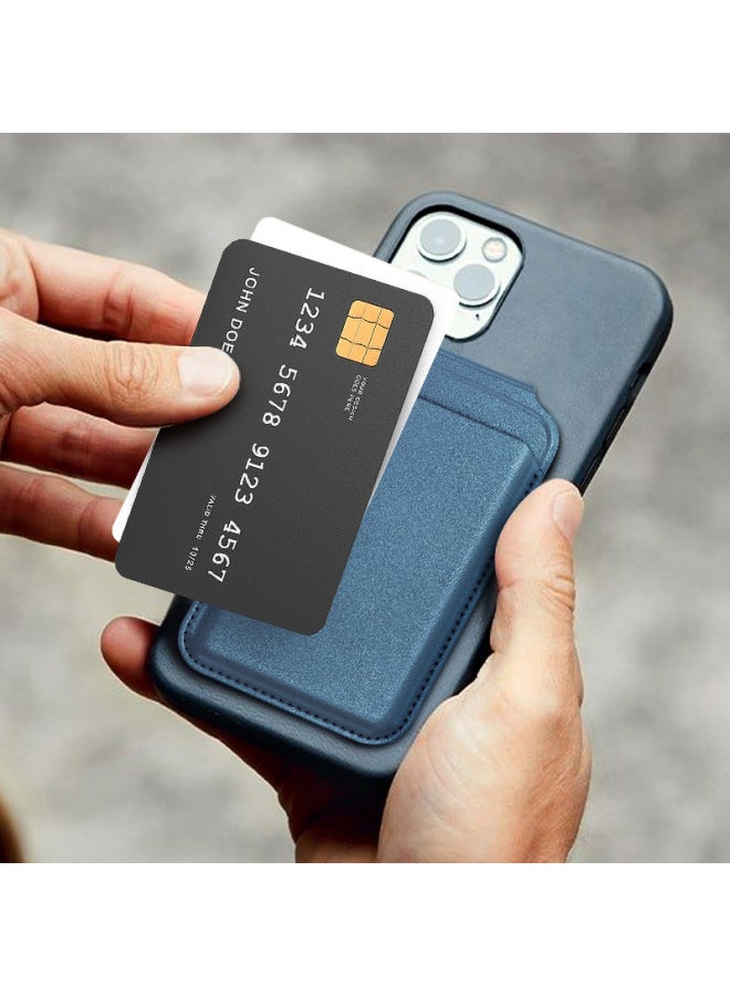 Magsafe Magnetic Suction Leather Card Bag Wallet 12/13/14/15Pro Max Metal Hinge Phone Holder-Specifications:Black - Image 4