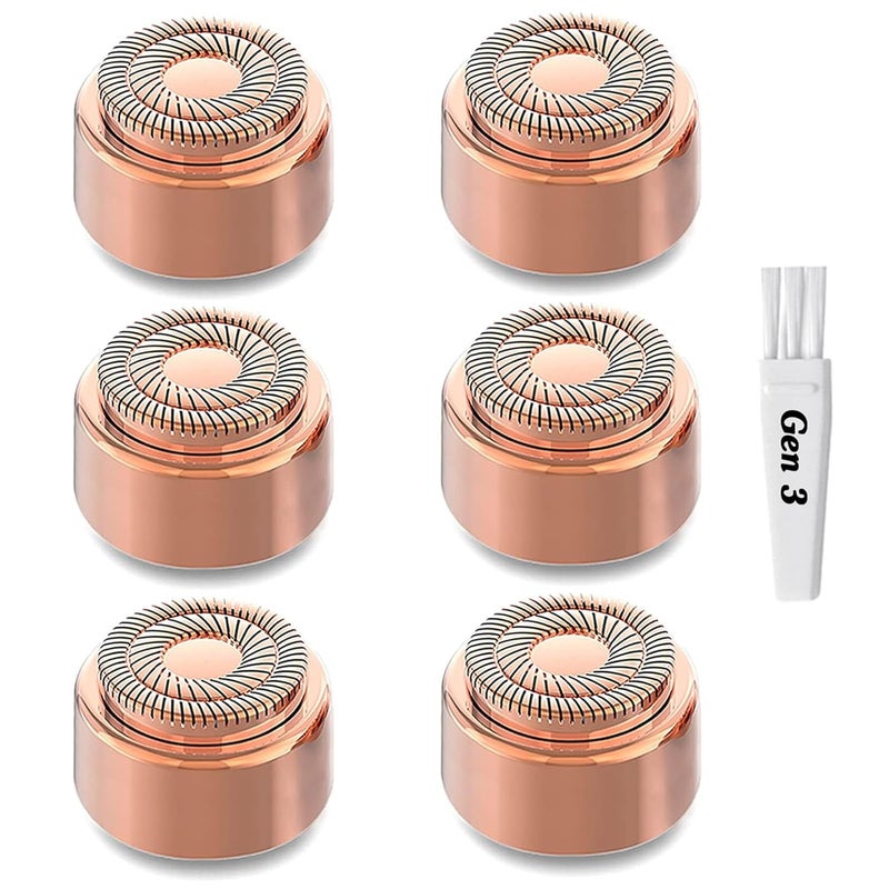 Generation 3 Replacement Heads for Finishing Touch Flawless Facial Hair Remover Double Precision Replacement Blades Heads Compatible with New Flawless Gen 3 6 pack