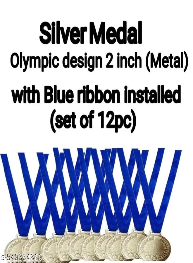 Sports Winner Silver Medal for School Games, Events & Tournaments (Pack of 12 (Silver) - Image 2