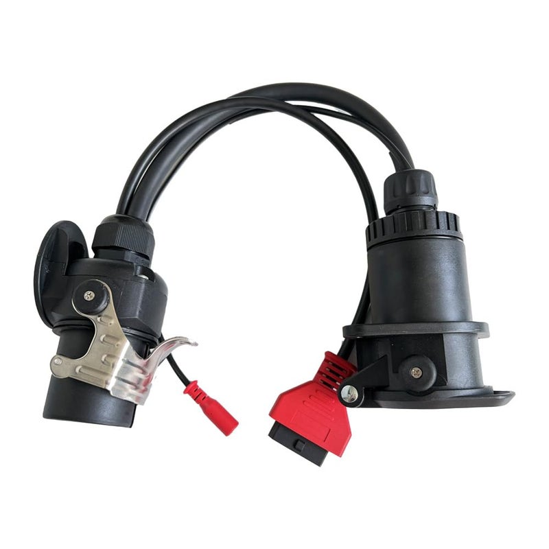 AMHTDOL ISO 7638 7pin EBSABS AdapterTrailer and Truck Diagnostic Cable to Connect for Autocom Trailer Diagnosticfor Texas for Bosch and Heavy Duty OBD2 Truck Scanner Support KLineCanCan 5V