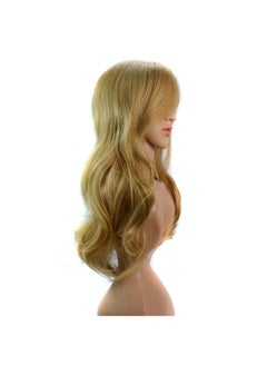 NIBEMINENT Golden Wavy Long Curly Wig with Side Bangs  - Image 3