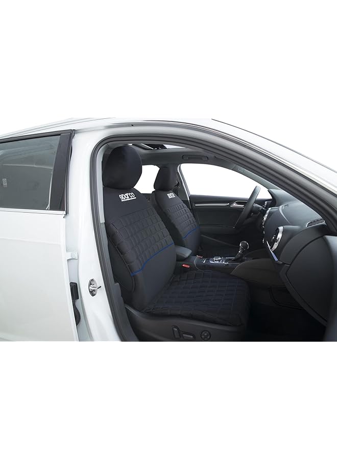 سباركو طقم غطاء مقعد عالمي لاتسيو أسود أزرق Spc1042Az - Image 2