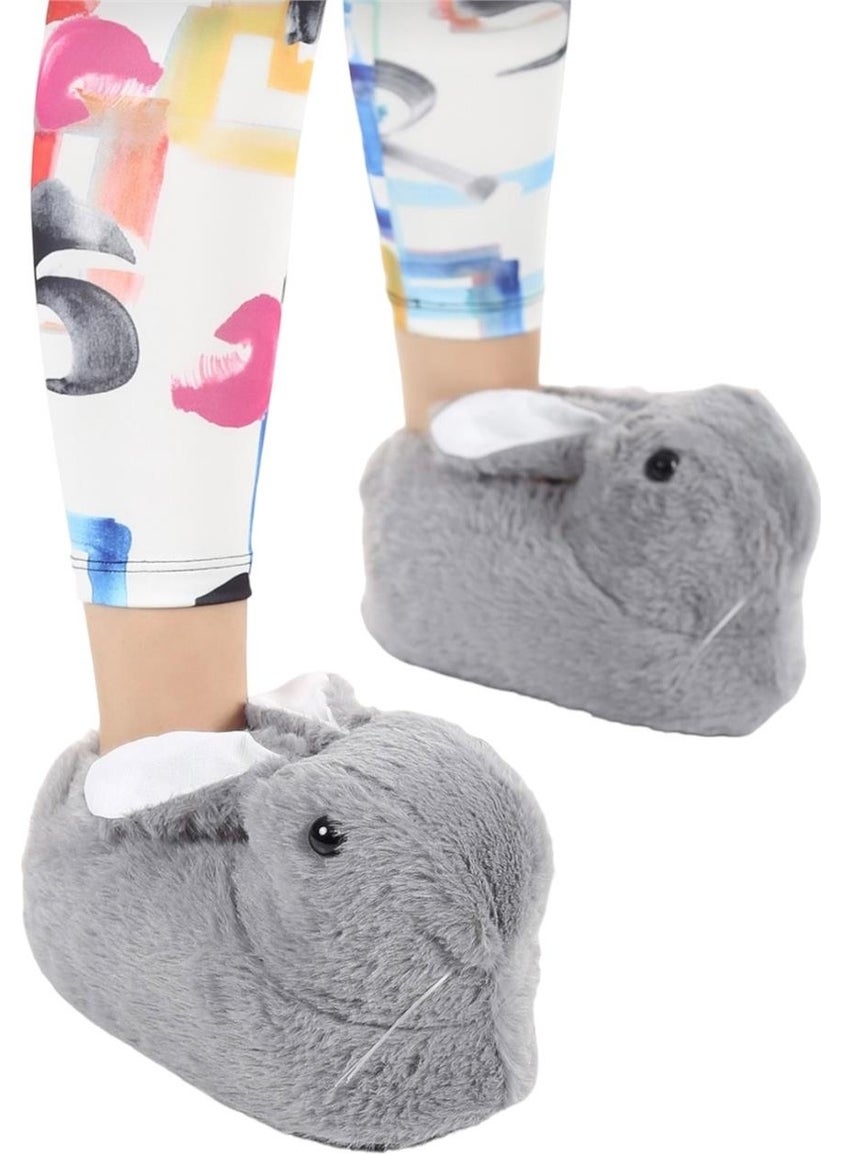 Plush Rabbit Figured Non-Slip and Noiseless Home Panduf GRAY