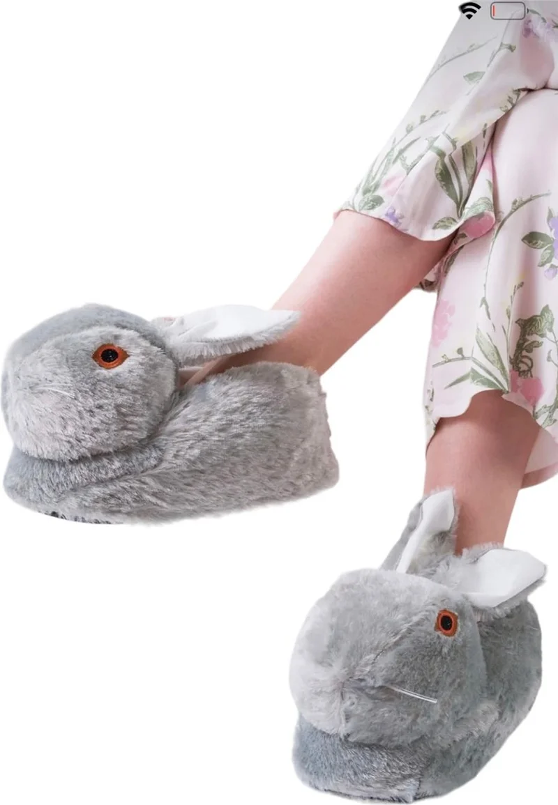 Liger Plush Rabbit Figured Non-Slip and Noiseless Home Panduf GRAY