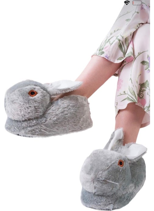 Plush Rabbit Figured Non-Slip and Noiseless Home Panduf GRAY