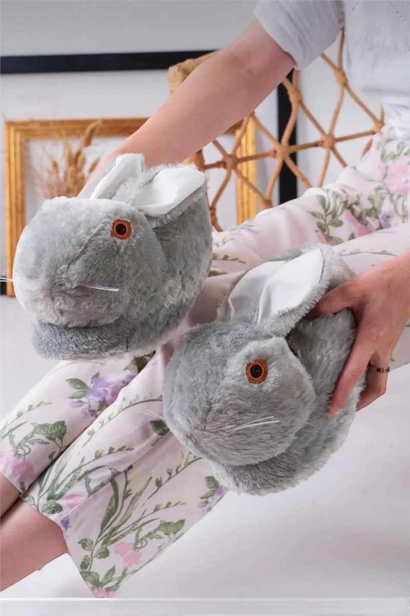 Liger Plush Rabbit Figured Non-Slip and Noiseless Home Panduf GRAY