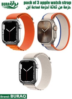 BURAQ Apple Watch Band Strap For Apple Watch Ultra 2/Ultra 49mm, Series 10 46mm, 9/8/7 45mm, SE2/SE/6/5/4 44mm, 3/2/1 42mm 