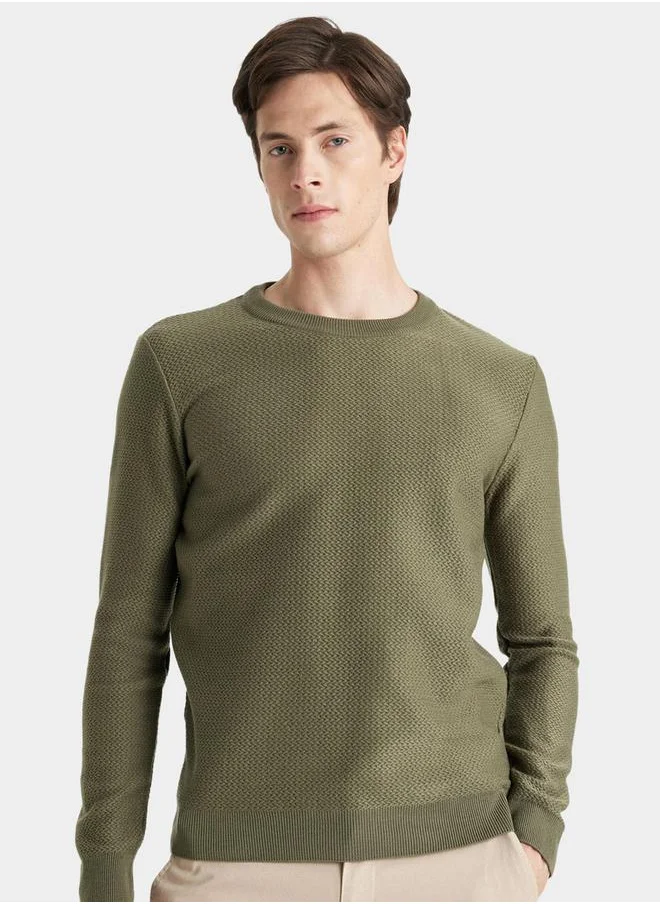 DeFacto Regular Fit Round Neck Knit Sweater