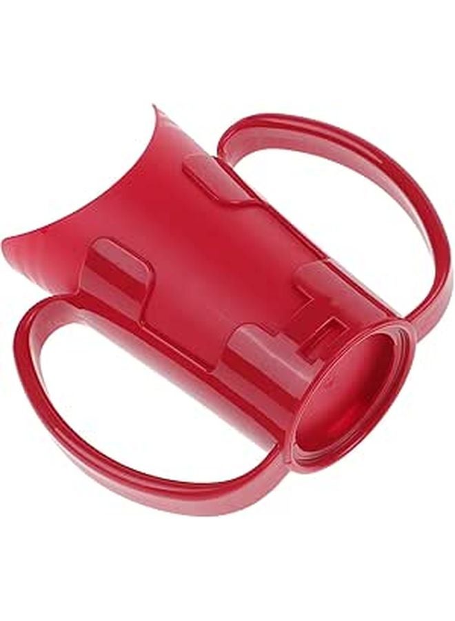 Red Anti Choking Elderly Water Cup with Double Handles and Angled Spout for Disabled Patients - Image 1