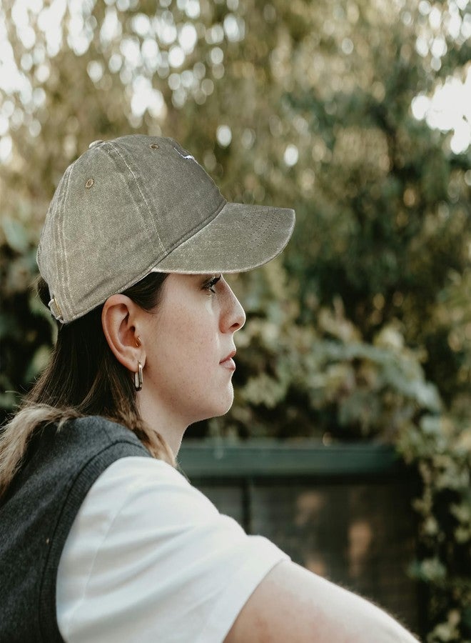 RLQWTKV Cow Skull Embroidery Baseball Cap Bull Head Outdoor Casual Adjustable Baseball Cap for Women Men Khaki Green - Image 4