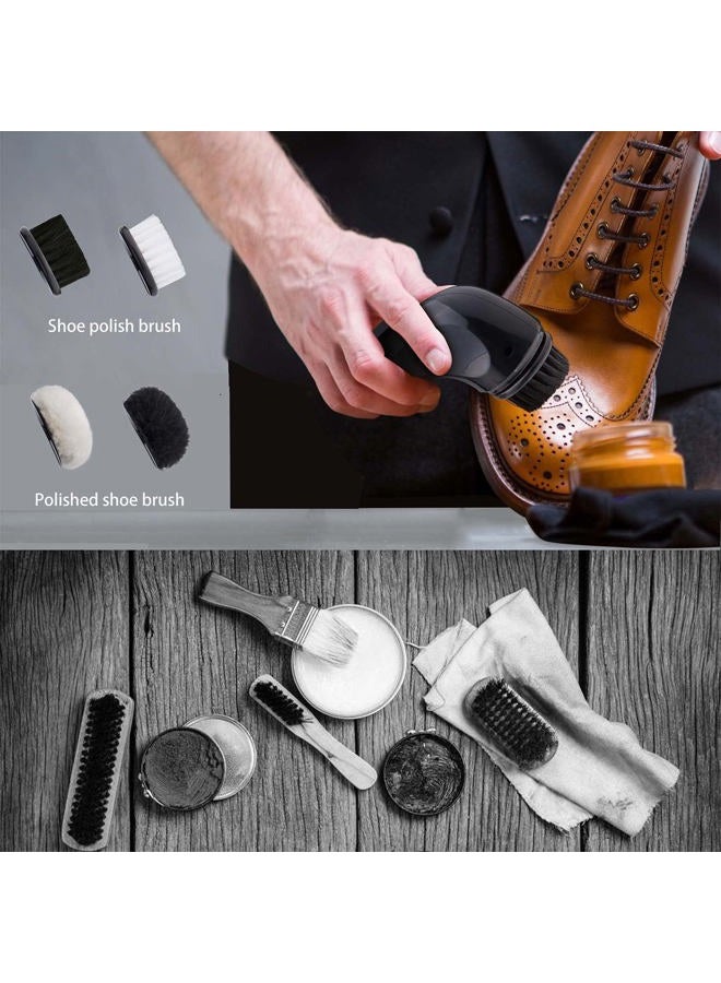 Sansent Electric Shoe Cleaner Brush, Electric Shoe Polisher Brush Shoe Shiner Dust Cleaner Portable Leather Cleaner Care Kit for Shoes (Black) - Image 2