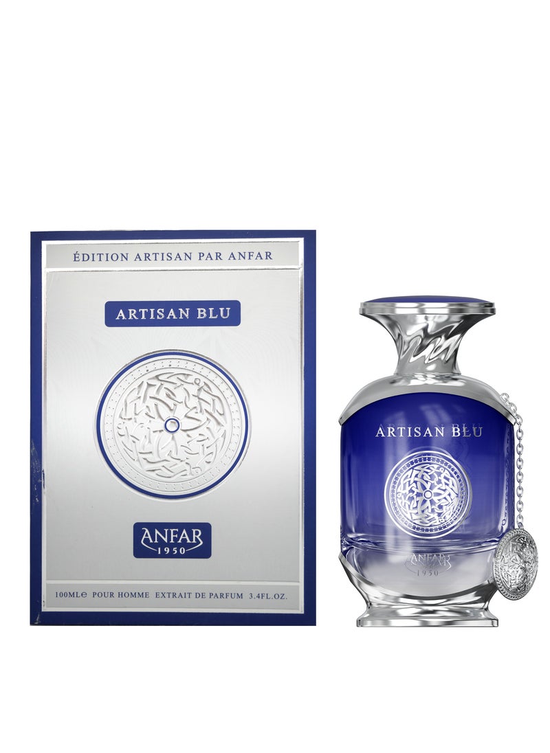 Anfar ANFAR 1950 ARTISAN BLU pour HOMME, EXTRAIT de Parfum for MEN, 100ml, Citrus, Spicy, Woody Notes  - Image 1