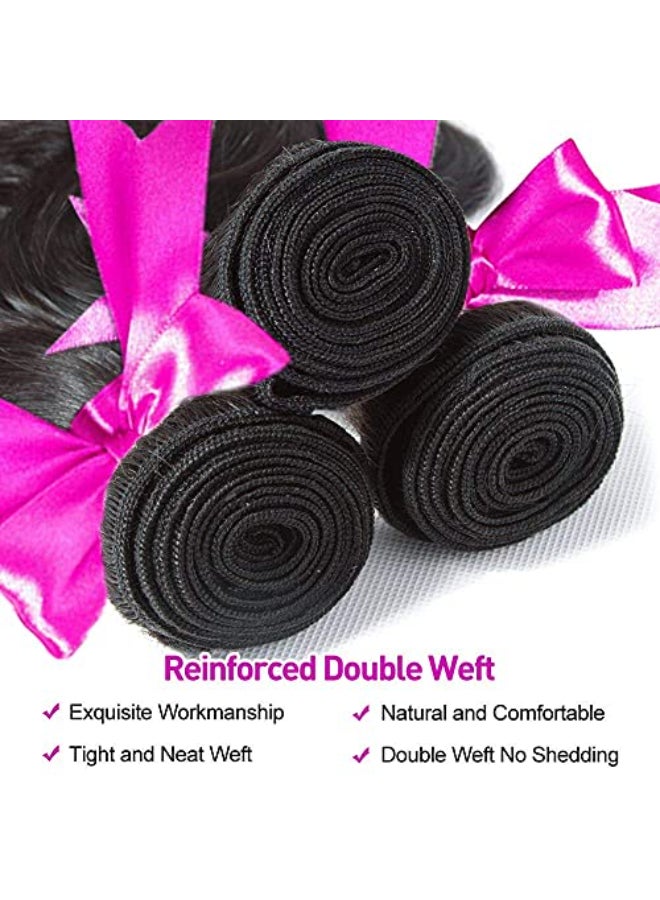 Flady Body Wave 3 Bundles Human Hair 20 22 24 Inch 100 Unprocessed 12A Human Hair Bundles Body Wave 3 Bundles Human Hair Weave Body Wave Human Hair Extensions Natural Color - Image 3