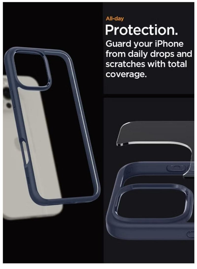 Spigen Ultra Hybrid iPhone 16 Pro Max Case Cover (2024) - Navy Blue - Image 4