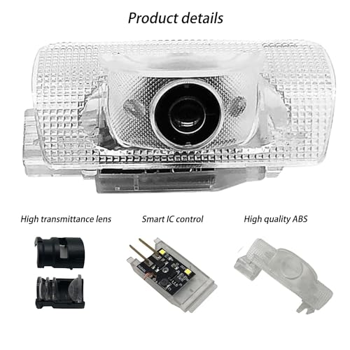 KMH Ghost Shadow Light LED Projector Light Compatible with Toyota Fortuner Matrix Design | 3D Car Door Entry Welcome Sensor Wireless Car Logo Puddle Lamp Light - Pack of 1 - Image 4