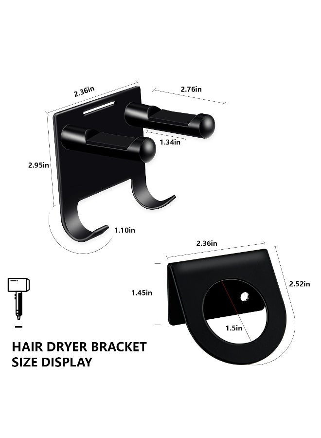 general 5 Pack Wall Mount Hair Dryer Holder for Dyson,Hair Blowdryer Rack Hanger for Bathroom - Image 5