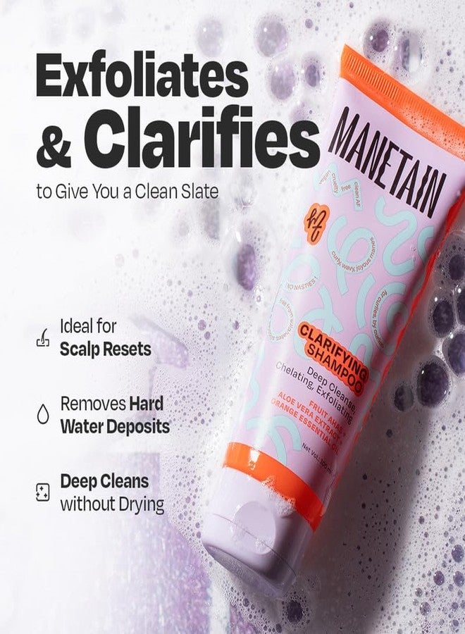 MANETAIN Clarifying Shampoo 100ml for Curly Hair | Sulphate & Paraben Free | Exfoliating & Non-Drying Formula with Fruit-Based AHAs for Curly, Frizzy, and Oily | Safe for All Hair Types - Image 2
