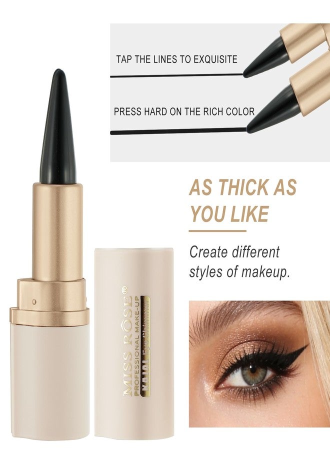 MISS ROSE M Gel Eyeliner, 2-Piece Black Eyeliner Pencil, delineador de ojos contra el agua,Smoky Eye Makeup,also Pefect fo Gothic Halloween Makeup (Pack of 2) - Image 4