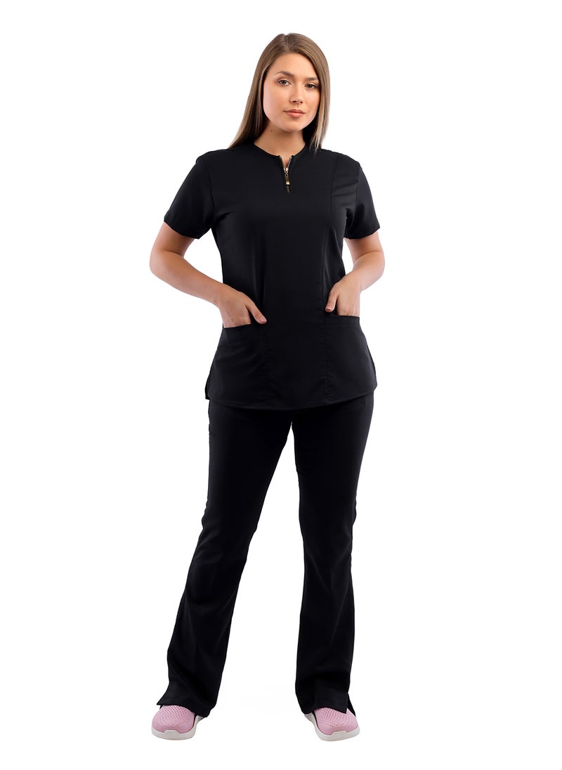 APEX Infinity Scrub 1/2 Sleeve Female Black Medi-Tex 