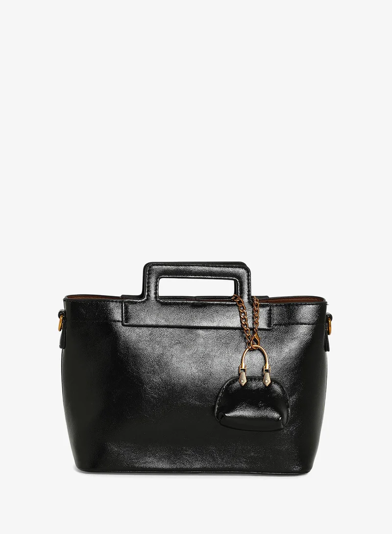 Haute Sauce  Structured Tote With Charm for Women | Best Price UAE