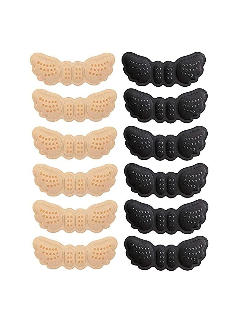 Excefore 6 Pairs Heel Cushion Pads Heel Shoe Grips Liner for Loose Shoes Too Big Inserts Grips Liners Heel Blister Foot Care Protectors for Women Men - Image 1