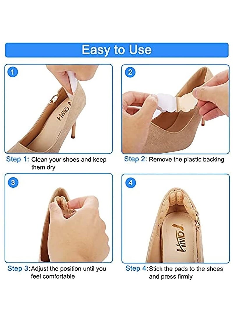 Excefore 6 Pairs Heel Cushion Pads Heel Shoe Grips Liner for Loose Shoes Too Big Inserts Grips Liners Heel Blister Foot Care Protectors for Women Men - Image 4