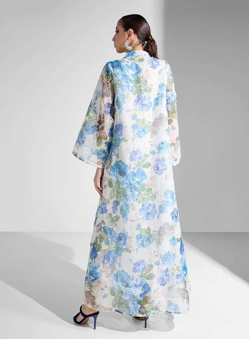 خزانة Floral Chiffon Dress