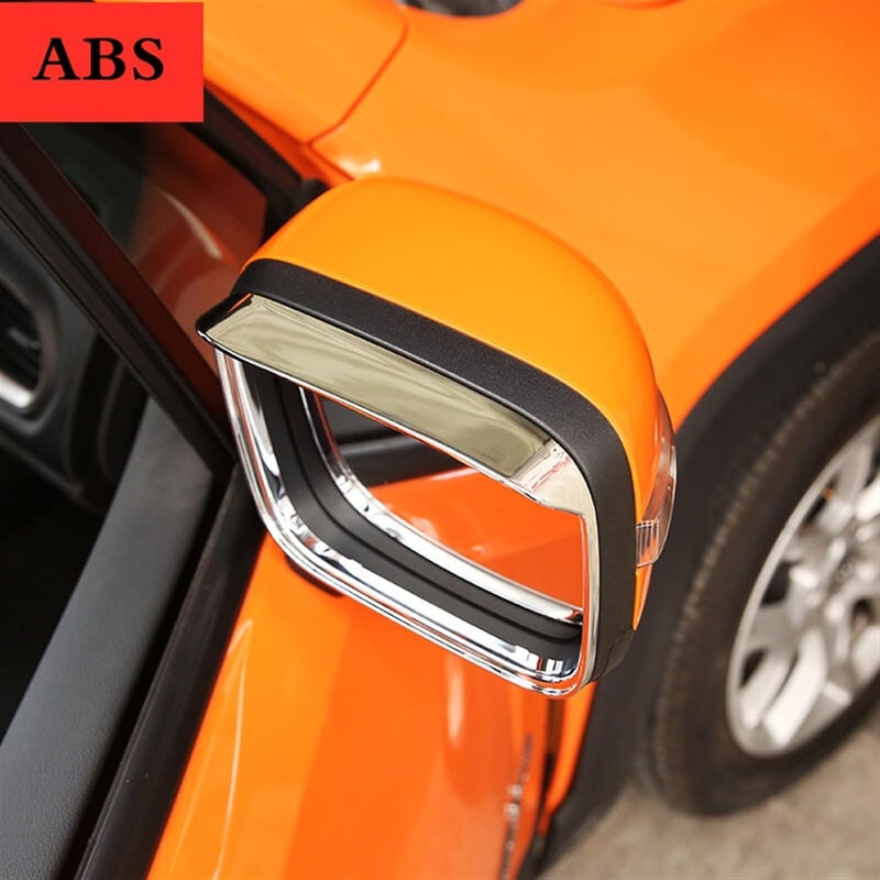 QASULER ABS Matte Car Rearview Mirror Rain Cover Trim - Image 5