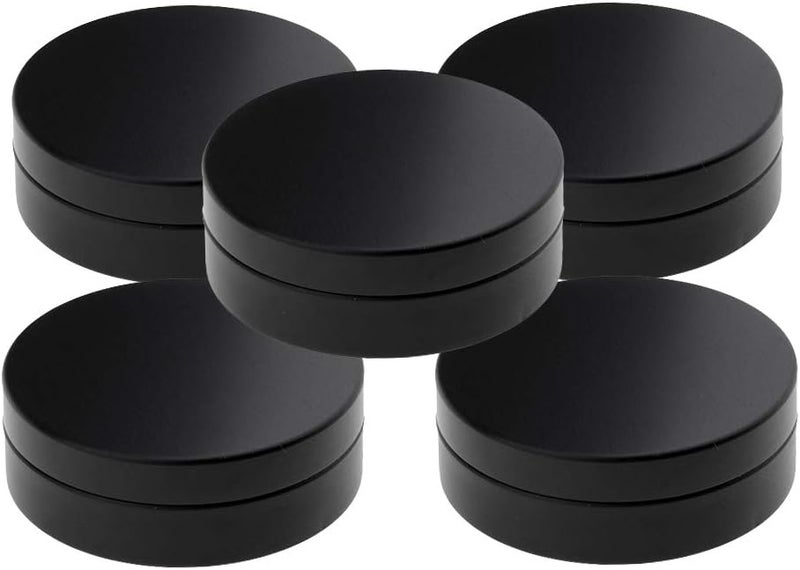 klarako Aluminum Tin Jars Screw Top Round Jars Metal Tin Cans Aluminum Tin Containers 100ml Cosmetic Jar Container Candle Travel Tins(Black,6 Pack) - Image 3