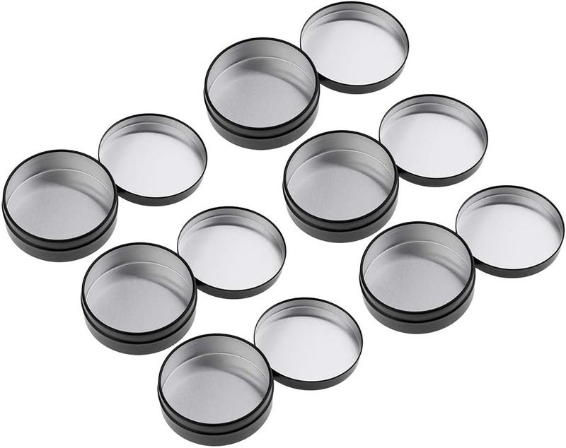 klarako Aluminum Tin Jars Screw Top Round Jars Metal Tin Cans Aluminum Tin Containers 100ml Cosmetic Jar Container Candle Travel Tins(Black,6 Pack) - Image 5
