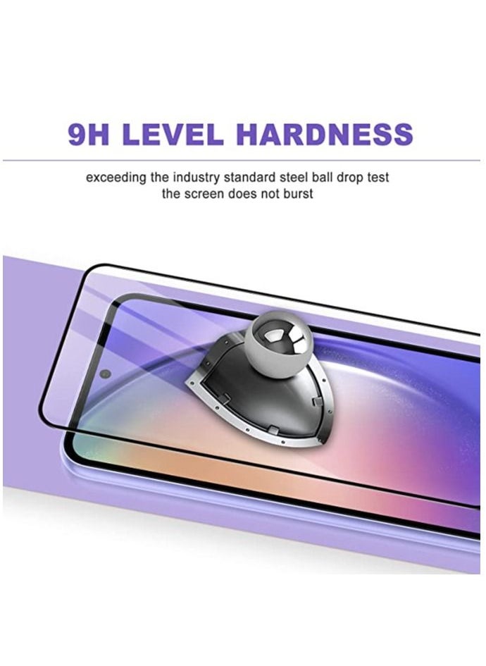 YoYoTech - Screen protector for Samsung Galaxy A54 5G 6.4 Inch Edge to Edge Full Screen Coverage Anti Scratch Tempered Glass Film - Image 1
