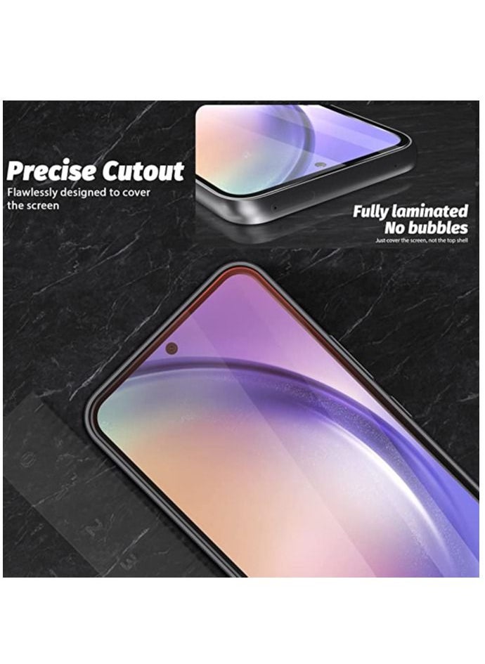 YoYoTech - Screen protector for Samsung Galaxy A54 5G 6.4 Inch Edge to Edge Full Screen Coverage Anti Scratch Tempered Glass Film - Image 1