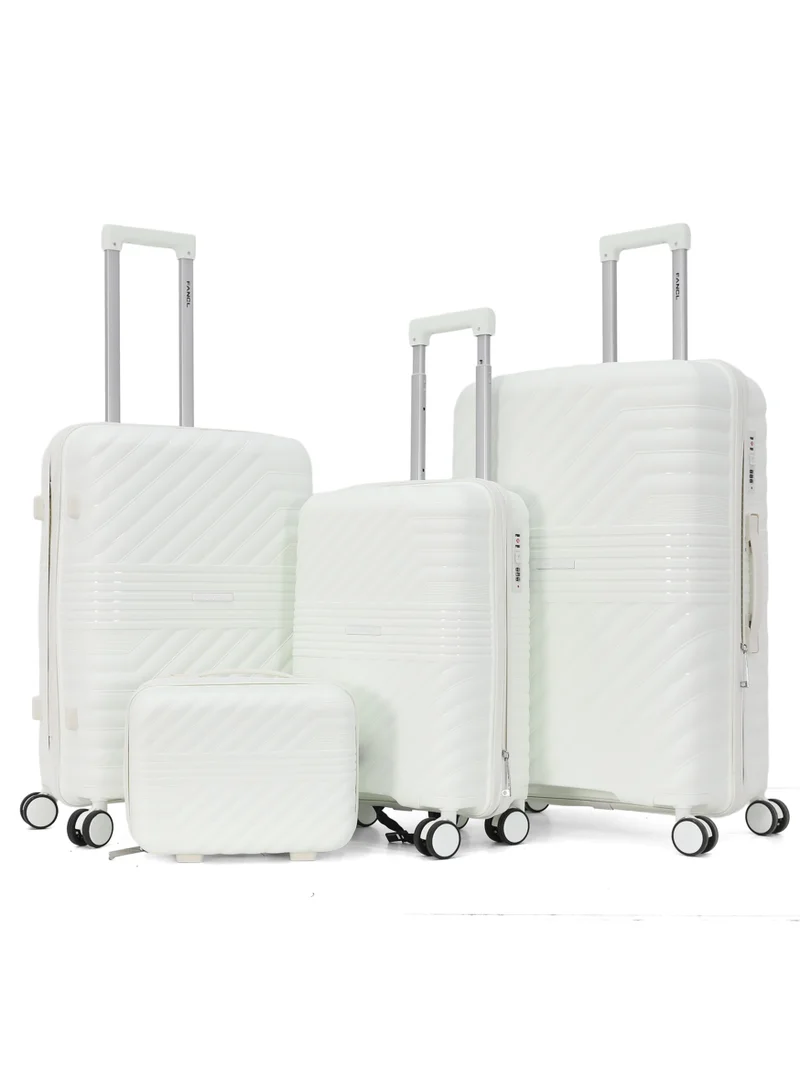 فانكل Fancl PP Lightweight Hard Shell 4-Piece Luggage Set (28” + 24” + 20” + 14”) with 360° Spinner Wheels