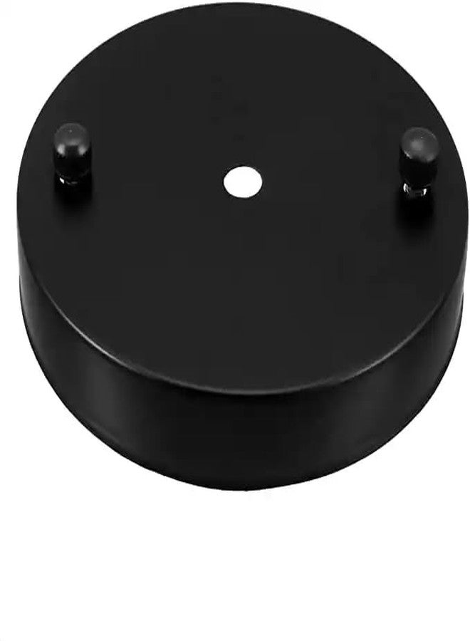 ZOREZA 100mm x 20mm Lamp Holder Ceiling Canopy Kit Ceiling Plate Chassis Base Pendant Light Accessories , Metal (Small, Black) - Image 1