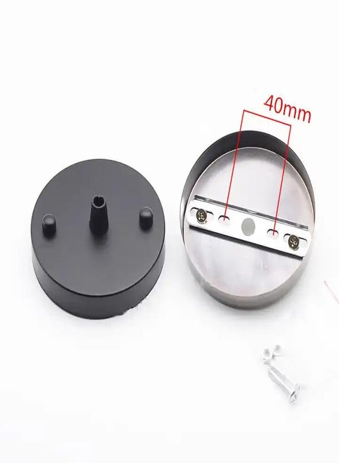 ZOREZA 100mm x 20mm Lamp Holder Ceiling Canopy Kit Ceiling Plate Chassis Base Pendant Light Accessories , Metal (Small, Black) - Image 4