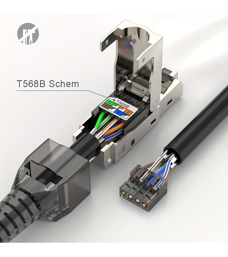 ZOERAX CAT7 10 جيجابت في الثانية موصل RJ45 محمي بدون أدوات - 6 قطع - Image 5