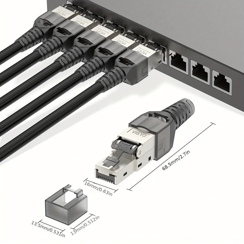 ZOERAX CAT7 10 جيجابت في الثانية موصل RJ45 محمي بدون أدوات - 6 قطع - Image 2