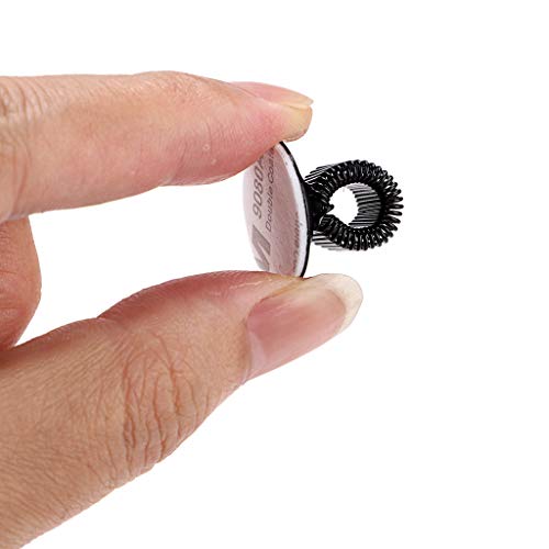 BTSKY حامل أقلام بلاستيك أسود من BTSKY ® 12 حبة - حامل أقلام ذاتي اللصق مع حلقة نابض قابلة للتعديل تناسب أي حجم من الأقلام والأقلام الملونة للاستخدام في المنزل والمكتب والسبورة والمطبخ والسيارة - Image 3