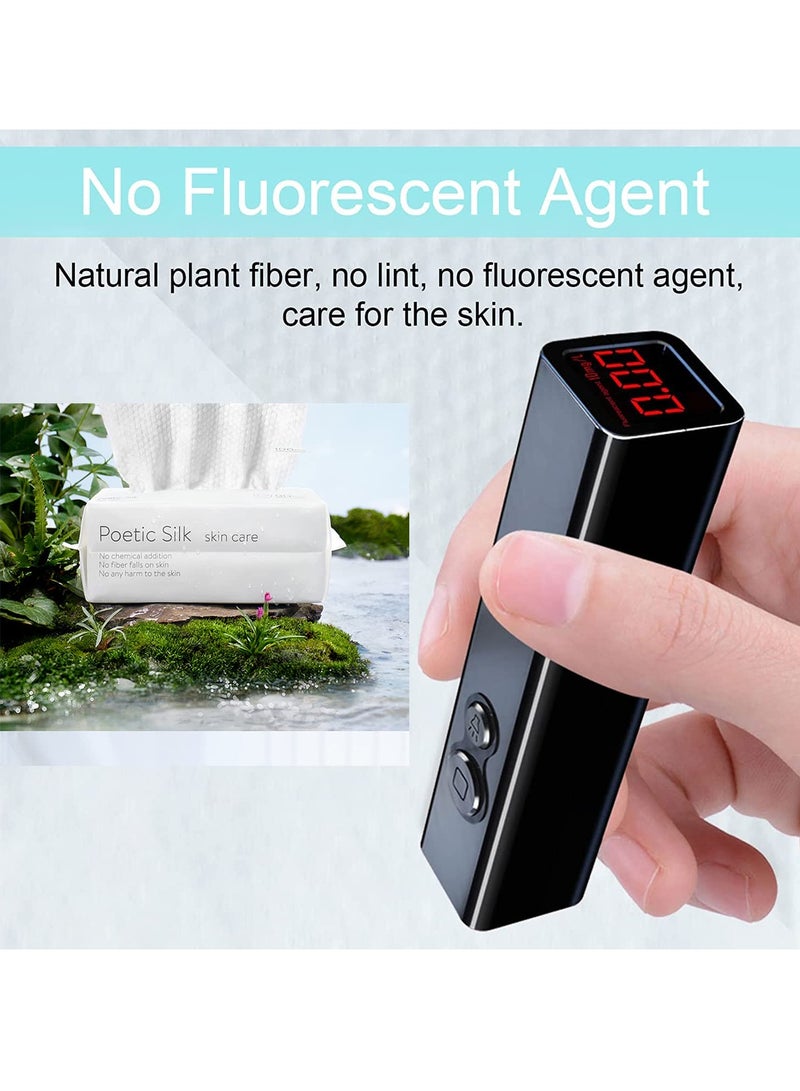 SOLARAE منشفة وجه قابلة للاستخدام مرة واحدة، قطن للوجه للبشرة الحساسة، مناديل وجه غير معطرة وناعمة للغاية، مناديل قطن جافة للأطفال، مناديل مزيل المكياج 2 عبوة - Image 5