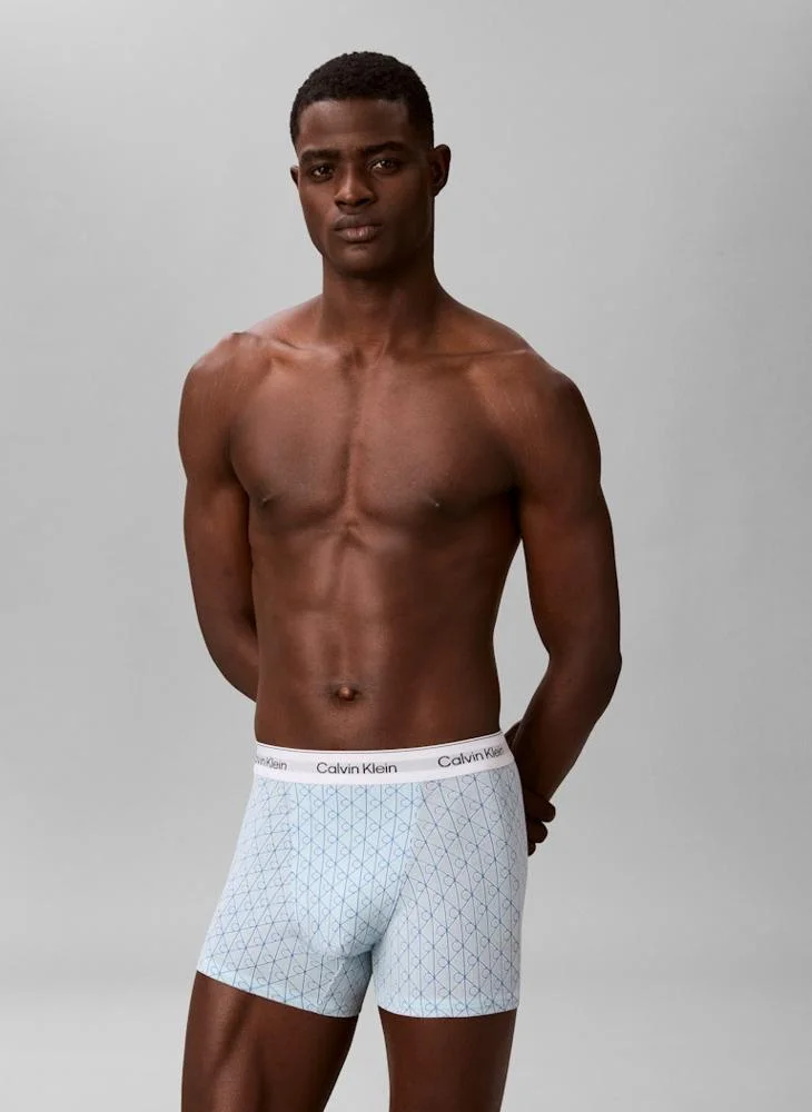 Calvin Klein 3 Pack Relaxed Dart Trunks - Icon Cotton Stretch