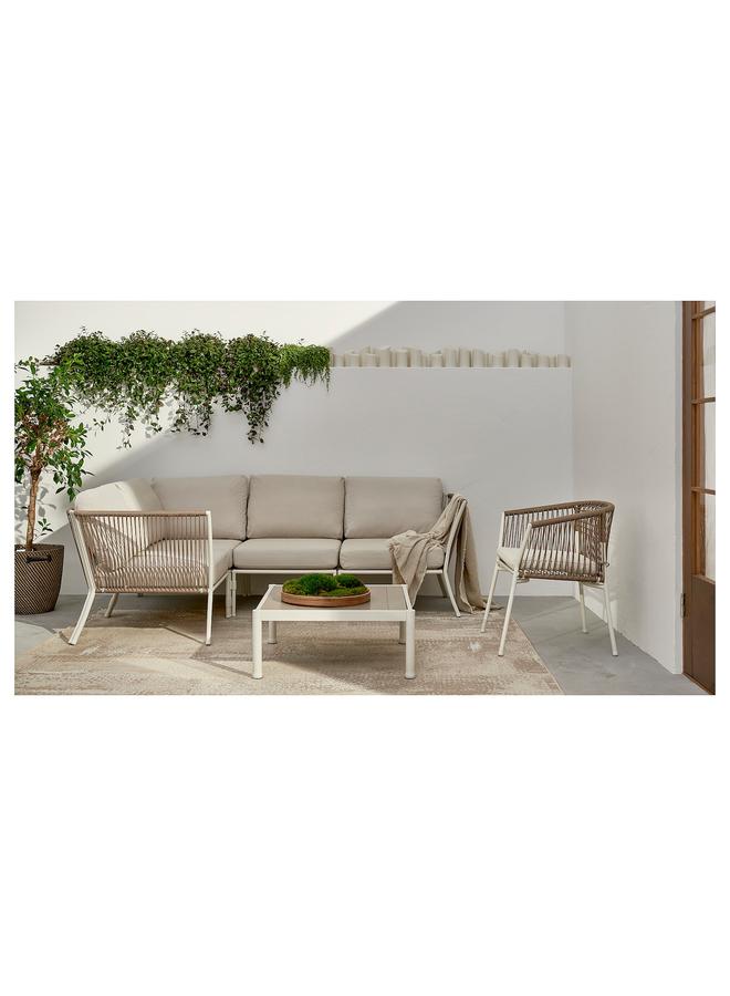 erorex Corner Section, Outdoor, White/Beige - Image 5