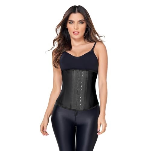 Ann Chery Corset Waist Trainer for Women’s Weight Loss - Colombian Waist Cincher - 2 Hook Latex Body Shaper - Edition 2026 (Black, X-Large) - Image 1