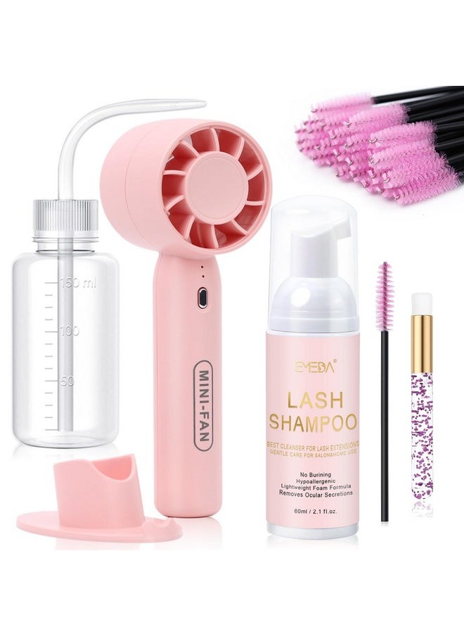 EMEDA Lash Shampoo Kit 2.02 fl oz Lash Cleaning Kit with Rechargeable Fan Dryer/Brush/Rinse Bottle, Oil-free Cleanser Wash for Extensions & Clusters & Natural Lashes, Cleaner for Eyelash Care - pzsku/Z692E99F239AACEFDE1C6Z/45/_/1741329813/da2d79e2-b51d-4e93-a66f-40f3b4c85679